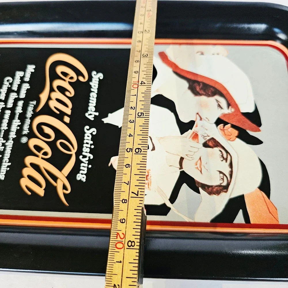 Vintage Coca-Cola Metal Serving Trays Set of 6 Flapper Girl Soda Memorabilia